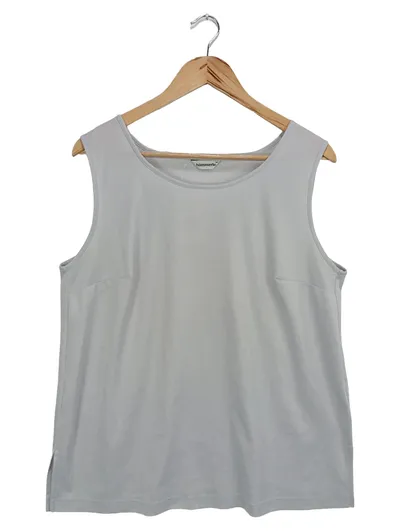 HäMMERLE Damen Top Gr. 44 Grau Casual Polyester Ärmellos