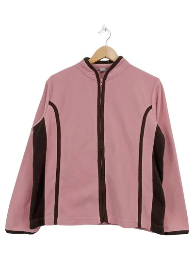 Simone Damen Fleecejacke Rosa Uni Reißverschluss Gr. L XL 40 42