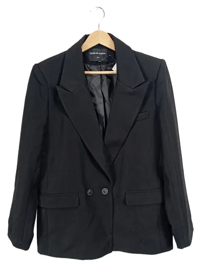 Drôle de Copine Blazer Klassisch Business Damen Schwarz Gr. L 42