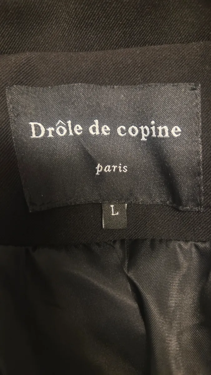 Drôle de Copine Blazer Klassisch Business Damen Schwarz Gr. L 42 4