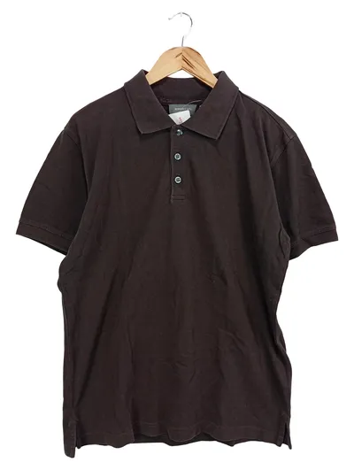 ROBERT LEY Poloshirt Herren Gr. 50/L Braun Casual Kurzarm