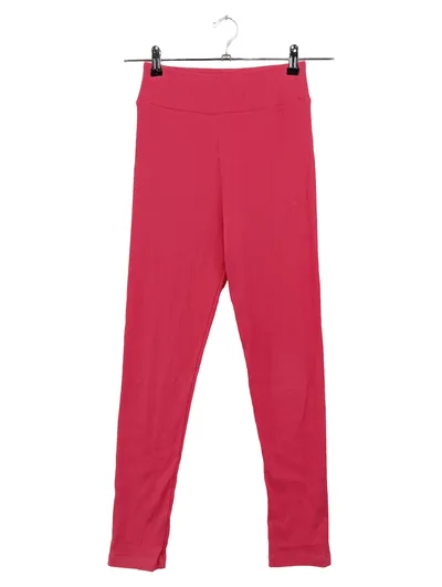 PUMA Mädchen Leggings Gr. 164 Rot Rippstrick Sportlich