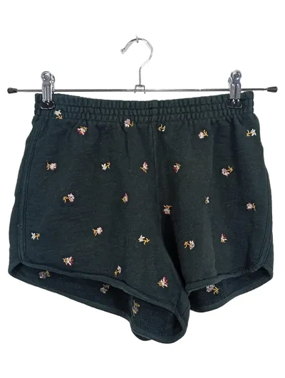 MADEWELL Damen Shorts XS Grün Blumenmuster Casual Freizeithose