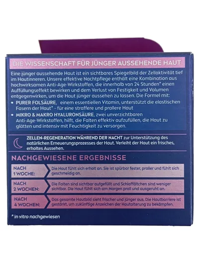 NIVEA Expert Filler Cellular Anti-Age Nachtpflege Hyaluron Folsäure 50ml