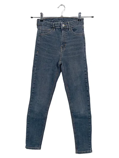 TOPSHOP Damen Jeans Straight Leg W25/34 Blau Casual Denim Hose