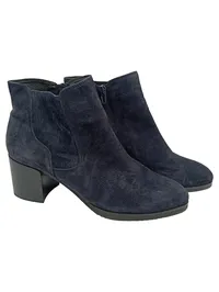 BELMONDO Damen Stiefelette Gr. 40 Blau Elegant Klassisch Blockabsatz 6cm 1
