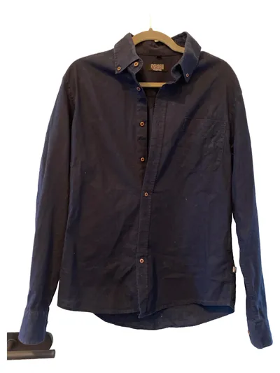 CARISMA Herren Freizeithemd Blau Gr. 50/L Casual Langarm Baumwolle Uni