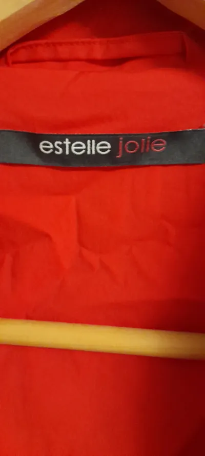 Estelle Jolie Damen Blazer Jacke Rot Gr. 42/XL Baumwollmix Casual