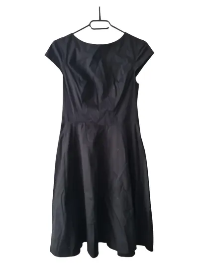 Dressystar Damen Freizeitkleid Gr. 36;S Schwarz Baumwolle Casual