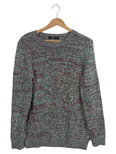 Celio Herren Pullover Gr. M Strickpullover Meliert Grün Bordeaux