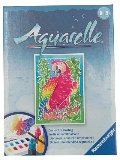 RAVENSBURGER Aquarelle Kreativ Bastelset Papagei Mehrfarbig 8-13 Jahre