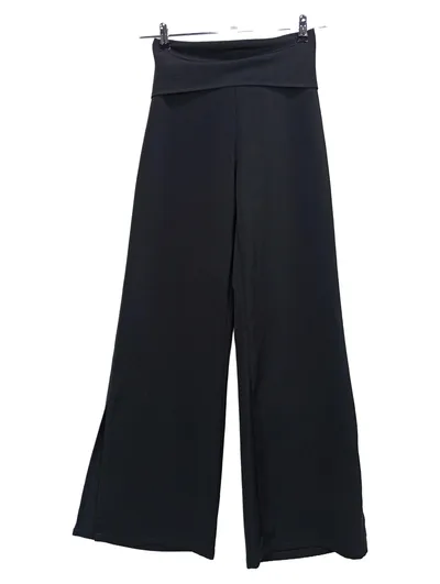 JONES Damen Stoffhose Gr. 34 XS Schwarz Casual Weites Bein Bindegürtel