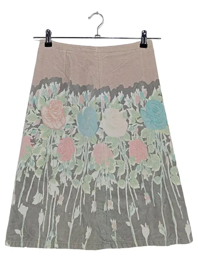 TED BAKER A-Linienrock Damen 34;XS Mehrfarbig Blumenmuster Midirock
