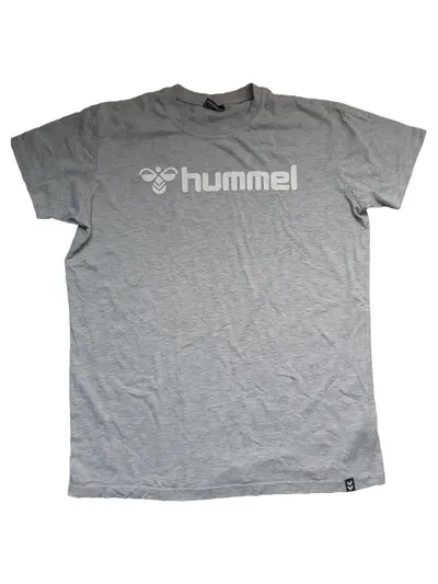 Hummel T-Shirt Damen Gr. 38;M Grau Logo-Print Casual Sport