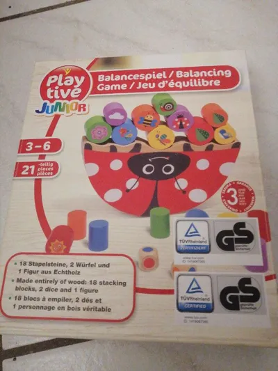 Playtive Junior Stapelspiel Holz Bär Mehrfarbig Kinder ab 36 Monate