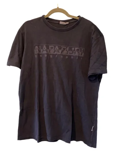 Napapijri Herren T-Shirt Schwarz Einheitsgröße Casual Logo-Print