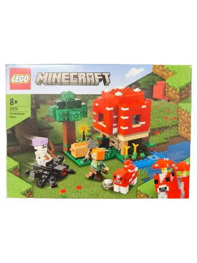 LEGO Minecraft 21179 Pilzhaus The Mushroom House Set Kinder ab 8 Jahre