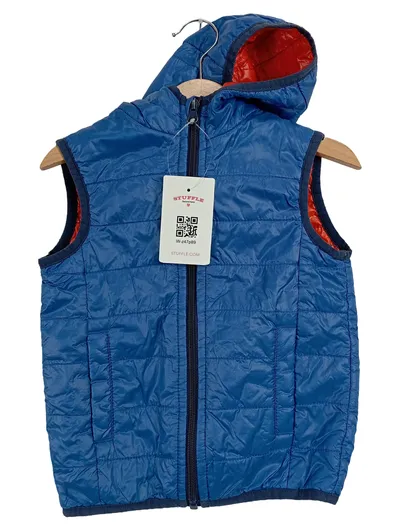 Impidimpi Kinder Steppweste mit Kapuze Gr. 98-104 Blau Weste