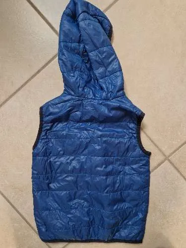 Impidimpi Kinder Steppweste mit Kapuze Gr. 98-104 Blau Weste