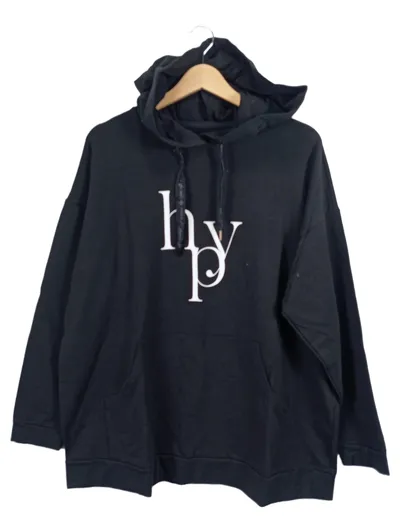 Betty Barclay Kapuzenpullover Hoodie Damen Schriftzug Schwarz Gr. XL