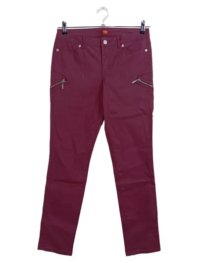 BUFFALO LONDON Damen Jeans Straight Leg 38 Rot Casual Reißverschluss