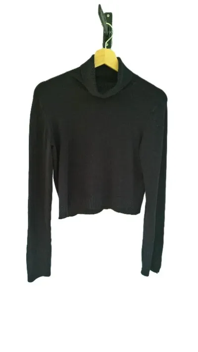 JJXX Damen Rollkragen Pullover Gr. 40/L Schwarz Rippstrick Casual Langarm