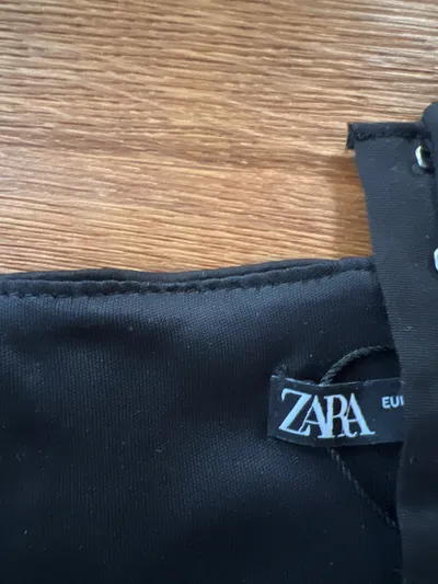 ZARA Korsett Mieder Damen Gr. M Schwarz Elegant Bustier Top