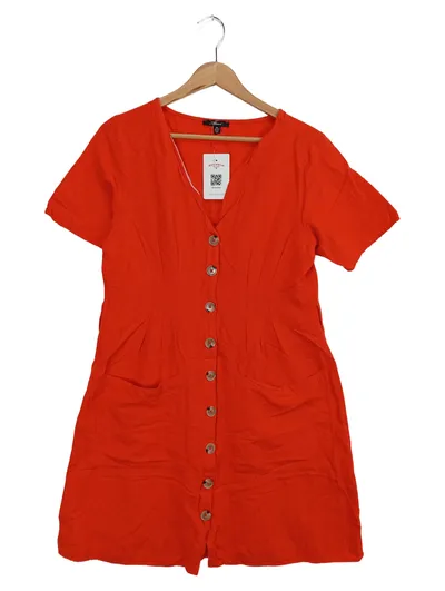 MAVI Damen Blusenkleid Gr. 38/M Rot Baumwolle Casual Sommerkleid