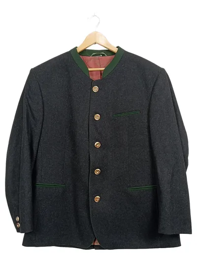 Rofan Tracht Herren Trachtenjacke Wolle Grau Gr. 54 XXL Festlich Traditionell