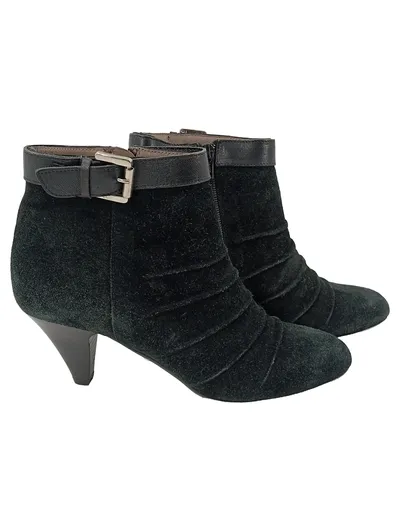 VERA GOMMA Damen Stiefelette Gr. 38 Schwarz Elegant Klassisch Schnalle
