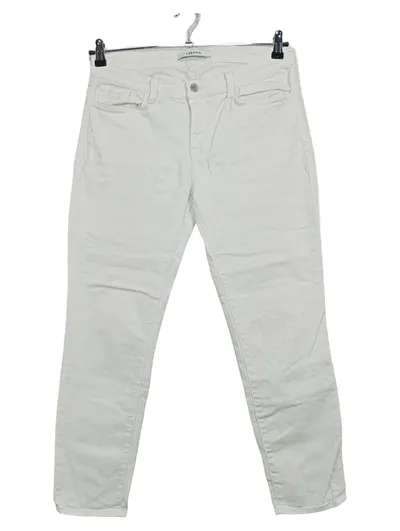J Brand Damen Jeans Straight Leg Weiß W31 L27 Baumwolle