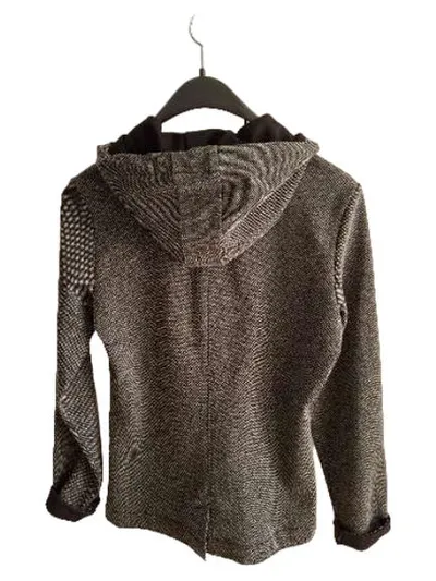 Kenny S. Damen Kapuzenjacke Gr. 36/S Grau Meliert Viskose