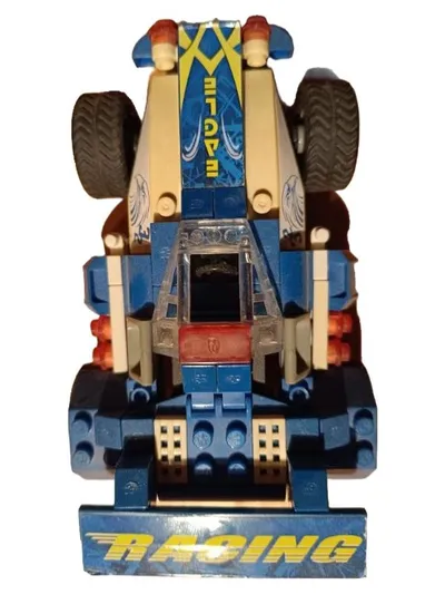LEGO Bauset Racing Car Eagle Blau Kinder Spielzeug Rennwagen