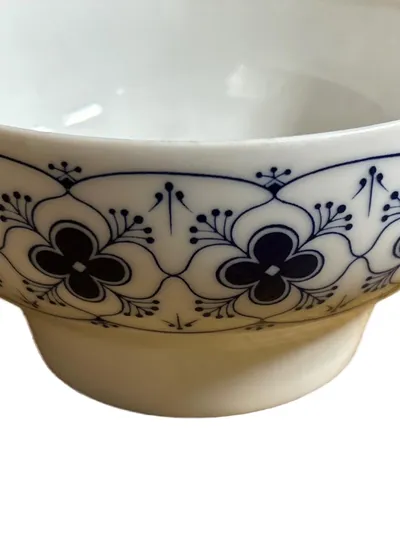 Arzberg Suppentasse Indischblau Porzellan Blumen Weiß 11cm
