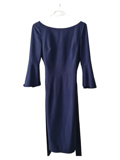 Chi Chi London Damen Etuikleid Gr. 36/S Blau Elegant Festlich