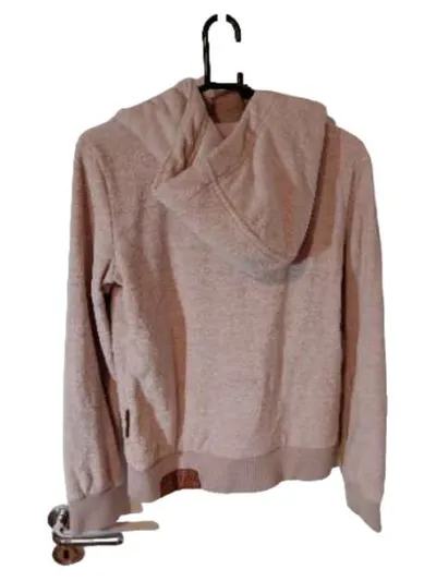 Naketano Fleece Kapuzenpullover Damen Gr. S Beige Hoodie Teddy