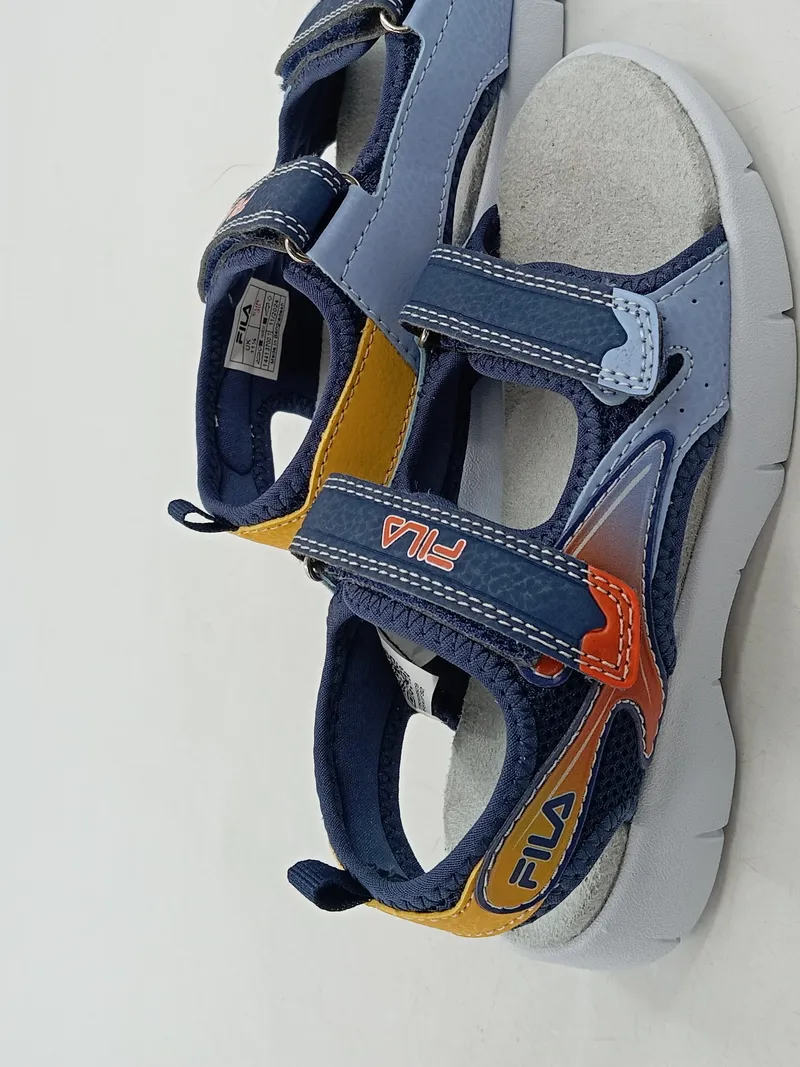 FILA Kinder Sandalen Gr. 30 Blau Orange Klettverschluss Sportlich 5