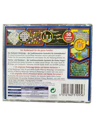 Media Verlagsgesellschaft 50 PC Spiele Mahjongg Tetrix Puzzle Gedächtnis CD