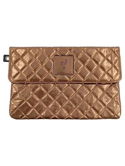 YOUNIQUE Damen Clutch Gold Elegant Gesteppt Abendtasche Party Handtasche