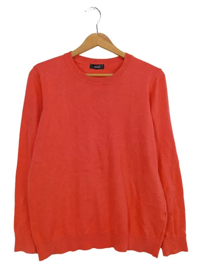 DELMA Damen Pullover Rot Einheitsgröße Casual Basic Strickpullover