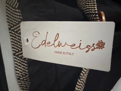 Edelweiss Damen Culotte Hose Schwarz mit Flechtgürtel Gr. M