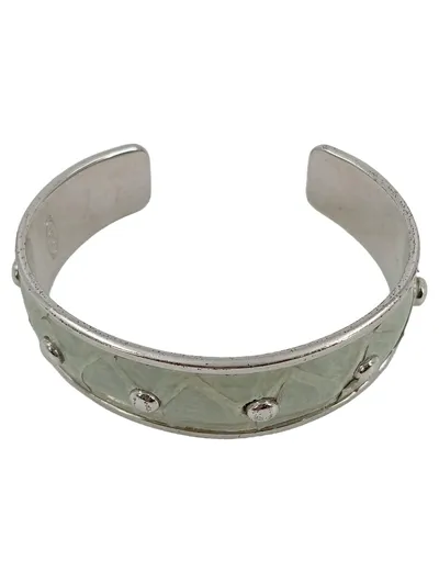 TOD'S Armband Damen Silber Elegant Geometrisch Nieten Armreif