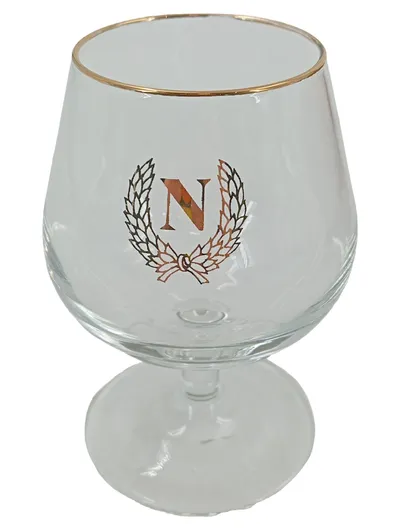 NAPOLEON Cognacglas Glas Transparent Goldrand Logo Brandy Schwenker