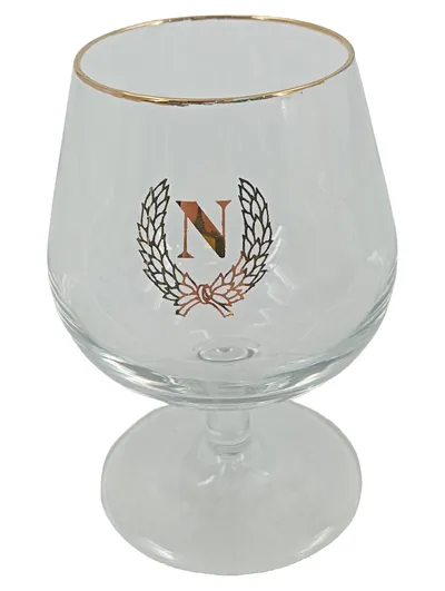 NAPOLEON Cognacglas Transparent Goldrand Logo 9cm Glas Brandy Glas