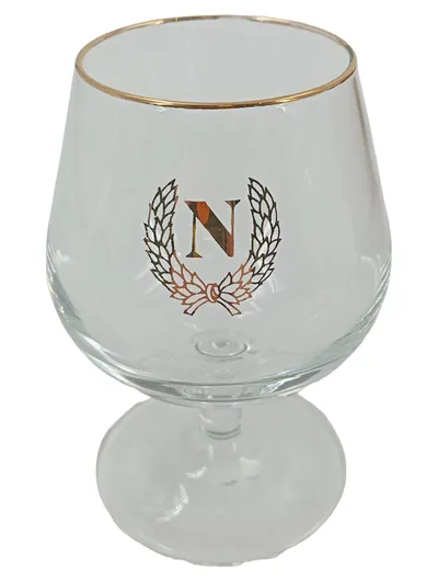 NAPOLEON Cognacglas Transparent Goldrand Logo 9cm Schwenker Glas