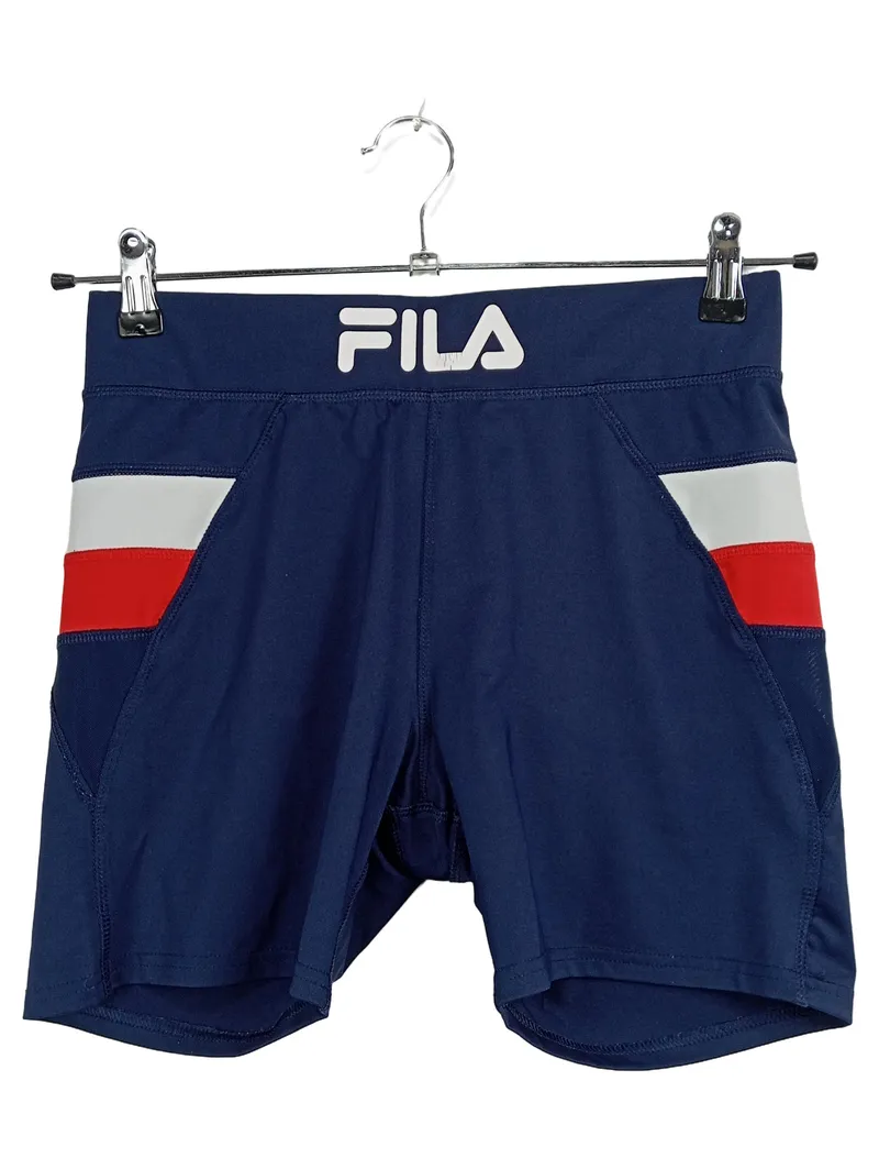 FILA Radhose Damen Gr. M Blau Rot Weiß Sport Fitness Shorts 1