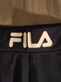 FILA Radhose Damen Gr. M Blau Rot Weiß Sport Fitness Shorts 3