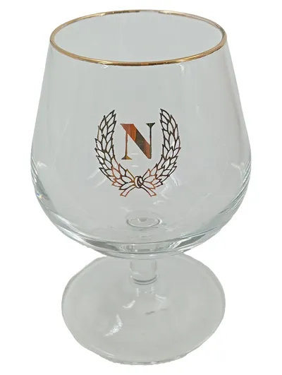 NAPOLEON Cognacglas Transparent 9cm Glas Logo-Print Metallic-Look