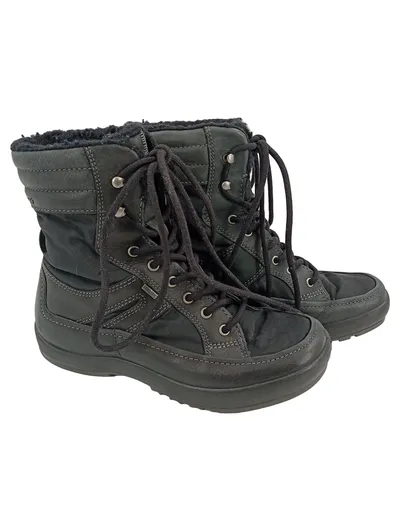 ECCO Stiefelette Damen Gr. 37 Schwarz Outdoor Winterstiefel Gore-Tex Fellfutter