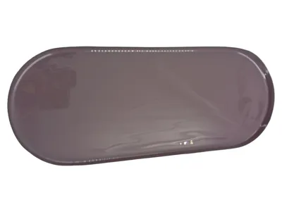 GILDE Serviertablett Lila Metall Modern Oval 30cm
